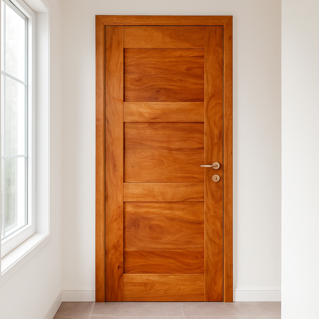 Porte intérieure en bois locale